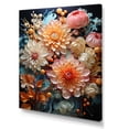 thumbnail image 2 of Designart "Flowers of the Sea Peach Coastal Beauty I" Floral Canvas Art Print, 2 of 5