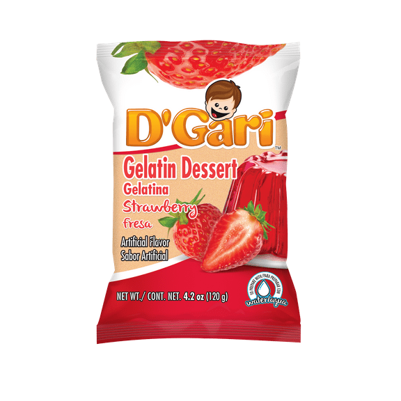 D'Gari Strawberry Gelatin, 4.2 oz