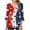 v#4Blue22, variant on Women T-Shirts Colorful Floral Us National Flag Pattern 3/4 Sleeve V Neck Celebrate America'S 250Th Anniversary For 4Th Of July Everyday Use Cozy Tee,Navy,S