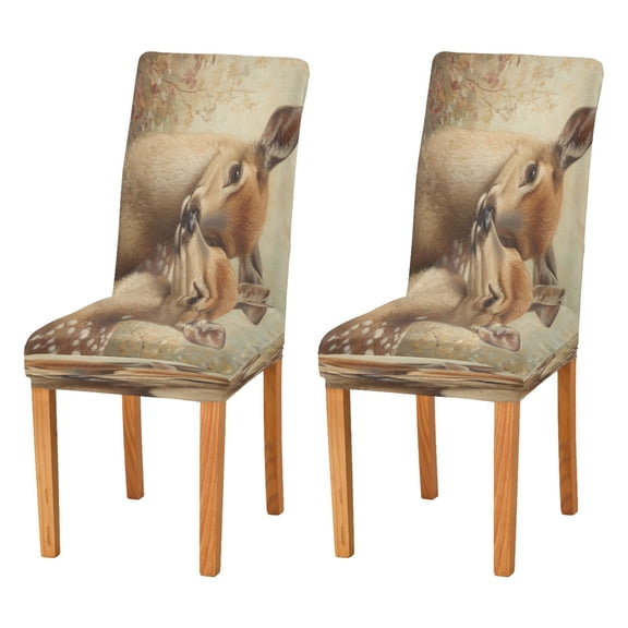 BZSMCE Chairs Slipcovers Dining Chair Covers Deers Painting Creative Pattern