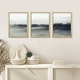 thumbnail image 3 of PixonSign Framed Canvas Print Wall Art Set - Fog & Mist Over County Pine Tree Forest Landscape Art - Set of 3 Nature Wilderness Photography Wall Décor for Living Room - 12"x16" Natural, 3 of 5