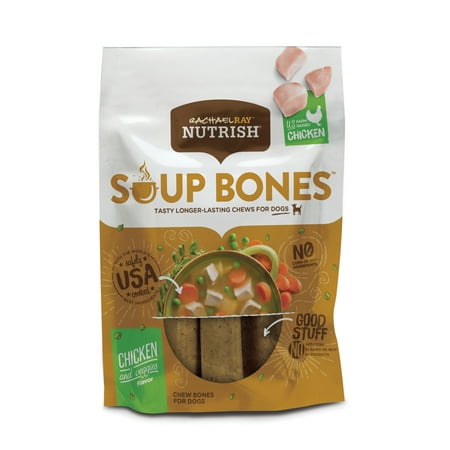 Rachael Ray Nutrish Soup Bones Dog Treats, Chicken & Veggies Flavor, 6.3oz