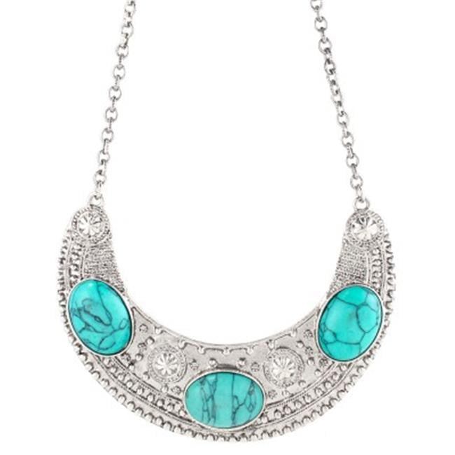 C Jewelry Turquoise And Silver Necklace - Walmart.com