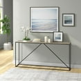 thumbnail image 5 of Evelyn&Zoe Nia 64" Wide Rectangular Console Table, Blackened Bronze/Antiqued Gray Oak, 5 of 8