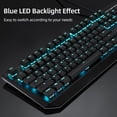 thumbnail image 4 of Teclado Motospeed CK95, 104 teclas, teclado mecánico para juegos por cable, interruptores mecánicos azules, 9 tipos de efectos de luz LED azul, tapa de llave ABS MOTOSPEED Teclado, 4 of 7