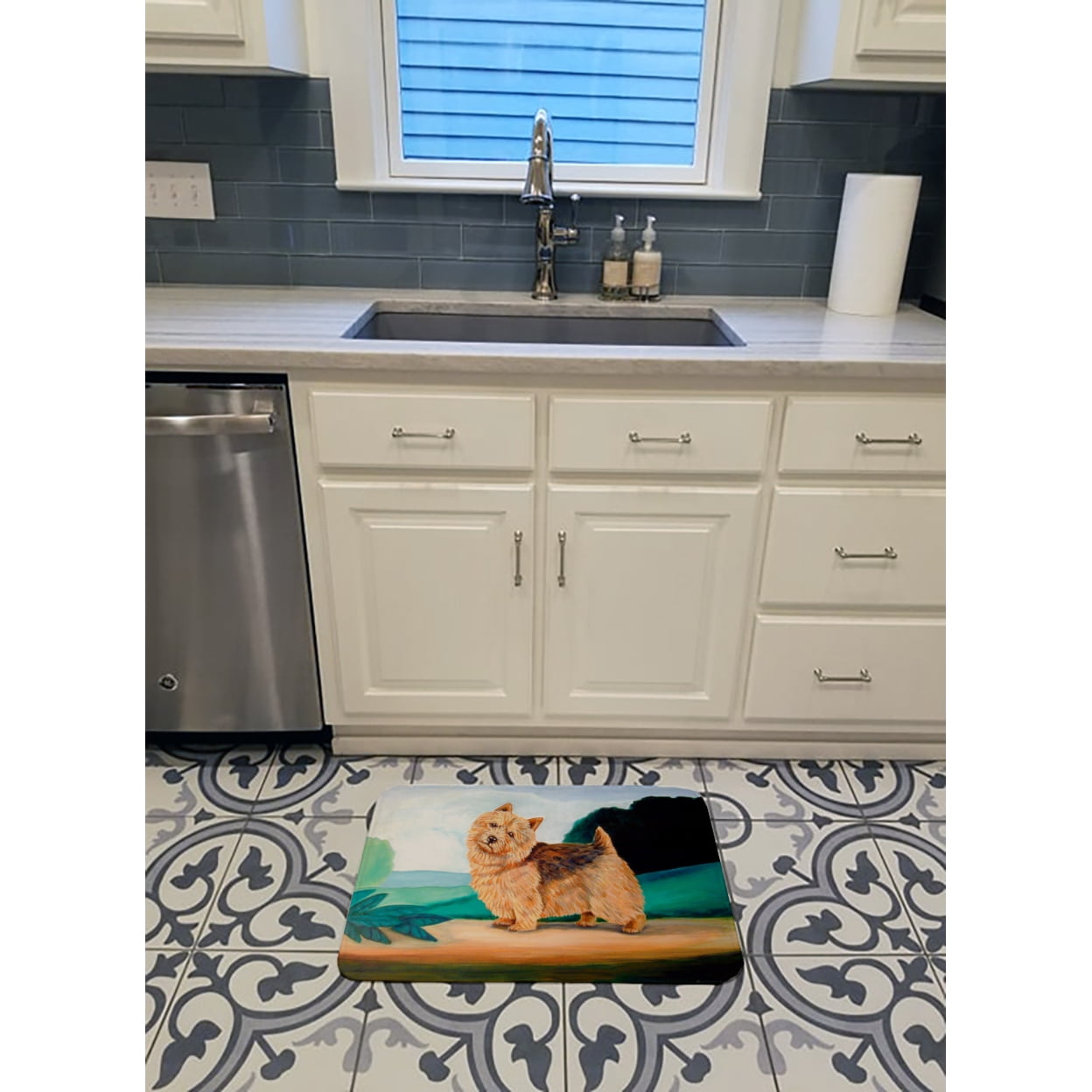 Carolines Treasures 7519RUG Norwich Terrier Machine Washable Memory Foam Mat 19 X 27" multicolor