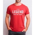 thumbnail image 3 of The Legend Has Retired T-Shirt for Men Funny Retirement Graphic Tee Vintage Red Shirt Adult X-Large, 3 of 5