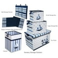 thumbnail image 6 of Bacati - Little Sailor Cotton Percale Fabric covered Storage Collapsible Hamper, Blue/Navy 18 H x 13 W x 13 L inches, 6 of 6