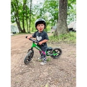 Strider 12 Sport Bike, Green - No Pedal Balance Bicycle for Kids 1 to 4 Years - Includes Safety Pad, Padded Seat, Mini Grips, Flat-Free Tires-Easy Assembly, Tool-Free Adjustments