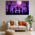 thumbnail image 6 of Spooky Witch Theme Halloween Banner Cauldron Scene Night Sky Bats Moon for Halloween Party Decoration Outdoor Indoor, 6 of 9
