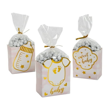 Pink 36 Pc. Baby Shower Treat Container Kit - Makes 12