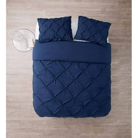 VCNY Home Carmen 3-Piece Pintuck Textured Bedding Duvet Cover Set with Shams, Multiple Colors Available