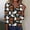 Black, variant on Halloween Tops for Women Cute Ghost Pumpkin Printed V Neck Quarter Button Long Sleeve Fashion Festival Party Top Multicolor S