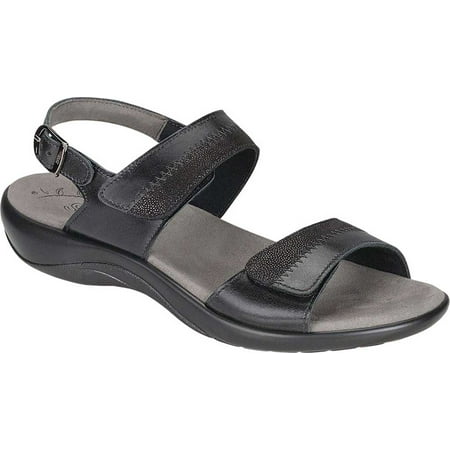 

Women s SAS Nudu Ankle Strap Sandal Midnight Leather 8.5 WW