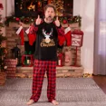 thumbnail image 5 of PatPat Merry Christmas Pajamas Men Family Matching 2 Piece Holiday Pjs Sets Elk Plaid Splice Long Sleeve Sleepwear with Socks, Red Plaid, XL, 5 of 16