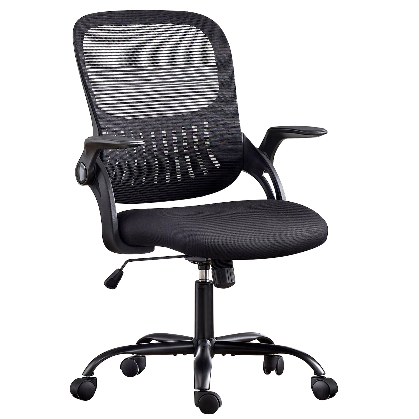 Casabay Office Chair, Ergonomic Mesh Desk Rolling Work Swivel Task Chairs with Flip-up Armrests, Comfortable Lumbar Support, for Home, Bedroom, Study