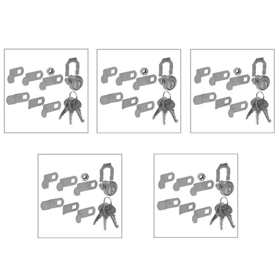 Universal Locks for CBU/NDCBU Pedestal Style Mailbox Door with 3 Keys per Lock - 5 Pack