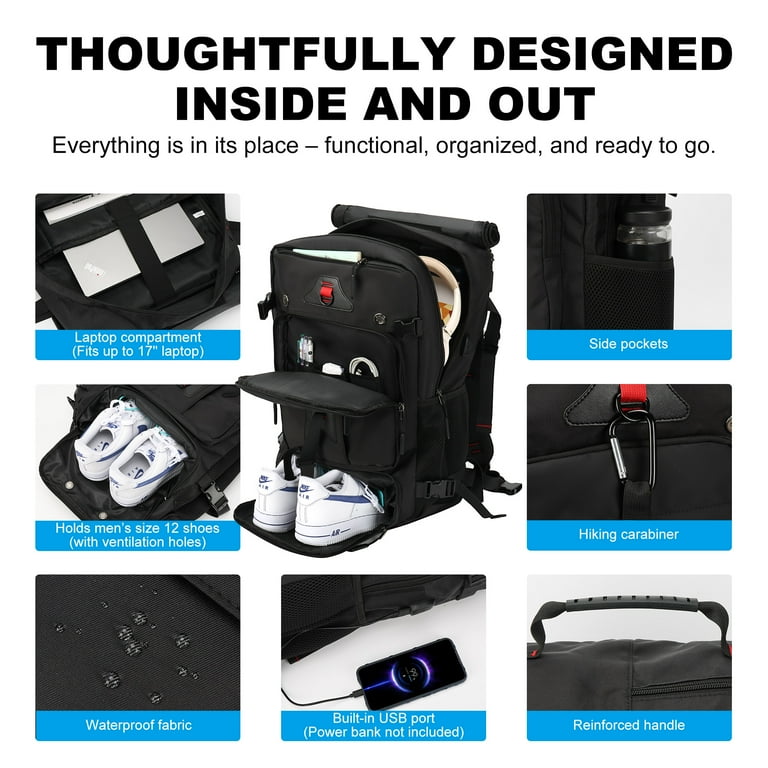 DERSTUEWE Convertible Travel Backpack & Duffel Bag - Airline  display picture 1
