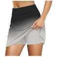 thumbnail image 2 of FASHOFT Tennis Skirts For Women Printed Double Layer Skort With Pockets Elastic Waist For Yoga Running And Casual Sports Wear Womens Athletic Skirt Black, 2 of 6