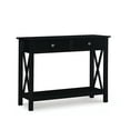 thumbnail image 3 of Davis Black Pine Wood Console Table, 3 of 11