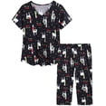 thumbnail image 1 of Conjunto de pijamas de algodón para mujer, pantalones capri de manga corta, ropa de dormir de talla grande S-3XL Xemadio CJWUS-4062, 1 of 7