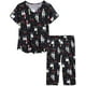 Ensemble Pyjama en Coton pour Femmes Pantalon Capri à Manches Courtes Vêtements de Nuit Plus Taille S-3XL – image 1 sur 7