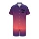 thumbnail image 4 of Mens Camisas de Manga Larga Casual Elegante Cuadrado Girar Hacia Abajo Cuello Botón Blusa, Verano de Spandex, 4 of 9