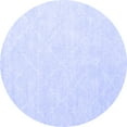 thumbnail image 1 of Ahgly Company Indoor Round Abstract Blue Contemporary Area Rugs, 4' Round, 1 of 4
