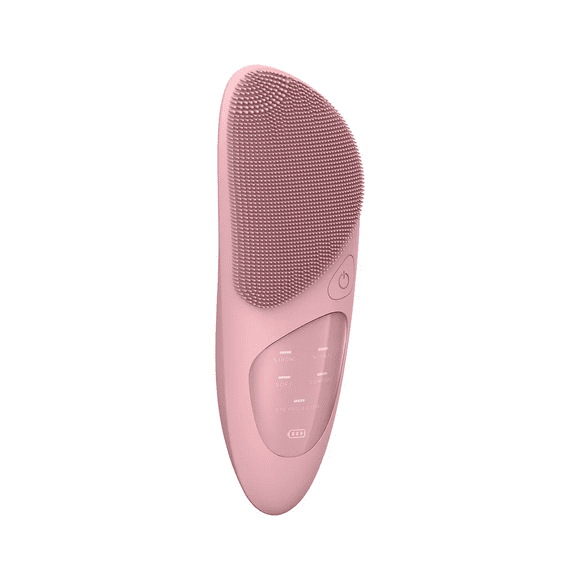 "Cepillo Limpiador Facial Eléctrico De Silicona Recargable Malubero, Rosa "