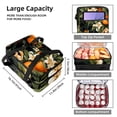 thumbnail image 3 of Tangerine Insulated Double Layered Lunch Bag with Two Compartments, Large Capacity 7.1x11.4x16.1 Inches, Handheld Meal Bag for Men and Women, 3 of 6