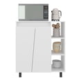 thumbnail image 1 of Cesna Buffet-Armoire pour Micro-Ondes avec Rangement Bois d'Ingénierie Blanc, 1 of 7