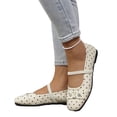 thumbnail image 5 of Willtoo Women's Polka Dots Ballet Flats Comfortable Dressy Trendy Square Closed Toe Maryjane Flat Shoes, 5 of 6