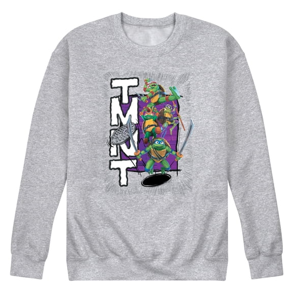 Teenage Mutant Ninja Turtles: Mutant Mayhem - Donatello, Raphael, Leonardo, & Michelangelo - Men's Crew Neck Fleece Pullover