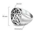 thumbnail image 4 of Serenity Swirls Living Tree of Life .925 Sterling Silver Open Ring-6, 4 of 4