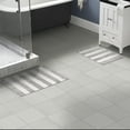 thumbnail image 2 of Garland Rug Beach Stripe Washable Bath Rug Set, 2 Piece Set (17"x24" Bath Rug, & 21"x34" Bath Rug) Platinum Gray/White, 2 of 6