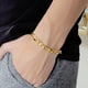 thumbnail image 2 of Pulsera de acero inoxidable 3+1 cadena Figaro chapada en oro de 21 cm, 2 of 2