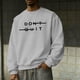 thumbnail image 1 of Amzcrzy Sudadera Para Hombre, Informal, A La Moda, Con Cuello Redondo Y Manga Larga, Color Gris, Talla S, 1 of 6
