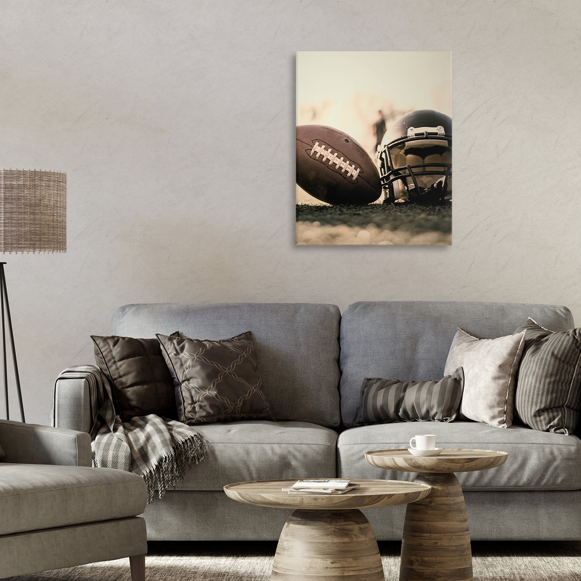 Stupell Industries Football Stand Alone Canvas Wall Art, design by Jesse Keith