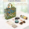 thumbnail image 5 of FORMRS Womens Corduroy Tote Bag Crossbody Shoulder Handbag with Pocket, Orange Floral Garden, 5 of 7