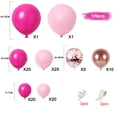 thumbnail image 2 of Conjunto de corona de globo rosa, arco de globo rosa relleno, diferentes tamaños, globo de látex, decoración de fiesta de cumpleaños de princesa de boda, 2 of 7