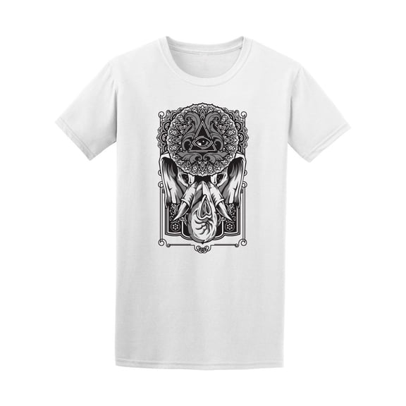 Black Elephant Face Illuminati Tee Men's -Image by Shutterstock