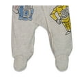 thumbnail image 5 of Star Wars Yoda R2-D2 Chewbacca Infant Baby Boys 2 Pack Zip Up Sleep N' Plays Newborn to Infant, 5 of 5