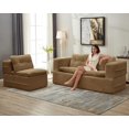 thumbnail image 3 of New Sectional Sleeper Sofa with Pull Out Couch Bed - Convertible Plush Corduroy Cloud Couch Comfy Modular Couches for Living Room Apartment, 3 of 9