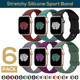 thumbnail image 1 of ComfiTime Correa para Apple Watch, Paq. de 6, Correas Elásticas Deportivas para iWatch de 38/40/41/42/44/45/49 mm para Mujeres y Hombres, Silicona, Series 9-1, SE, SE2, Ultra, Ultra2, 1 of 12