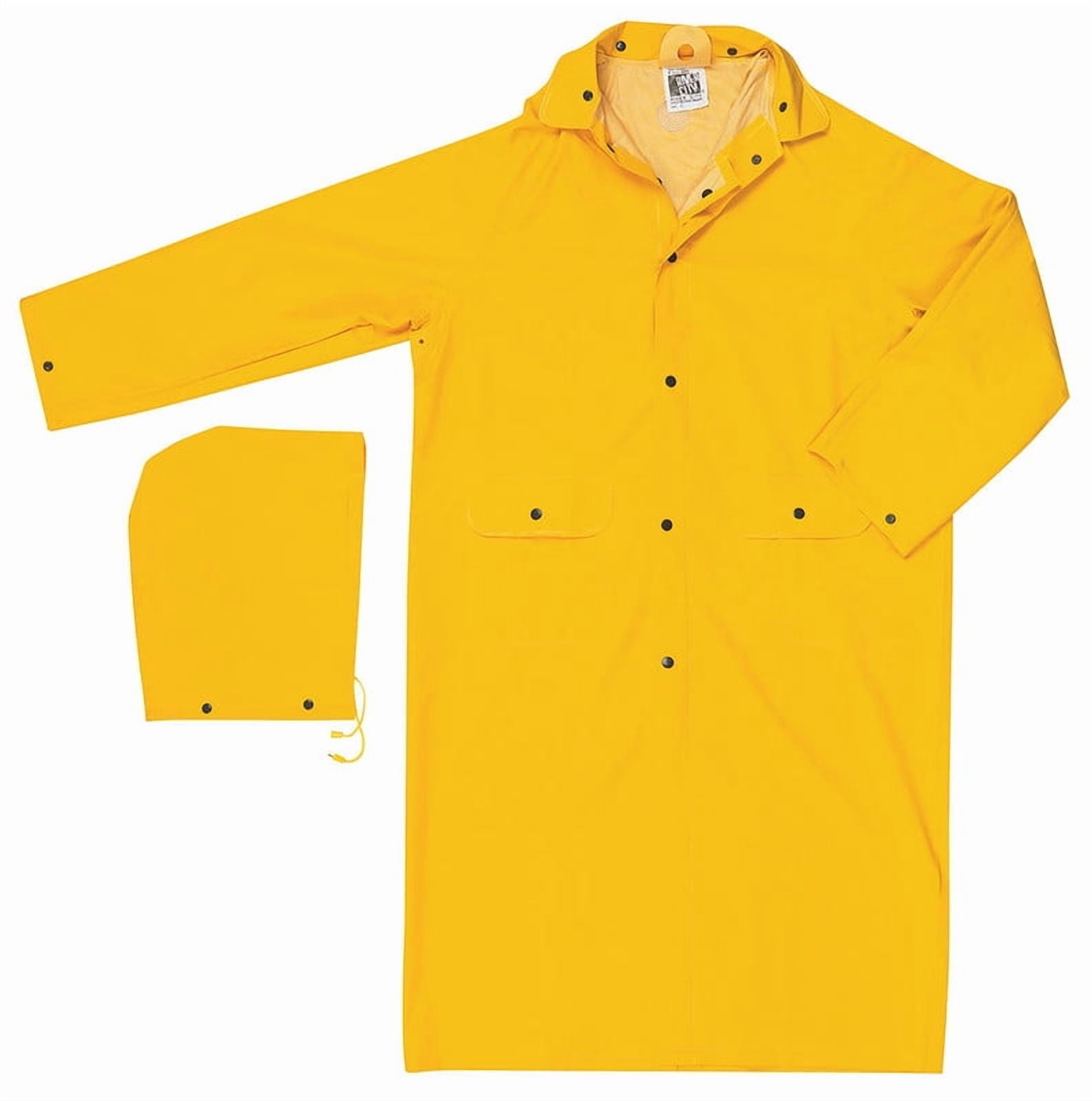 Classic Waterproof Rain Jacket, Detachable Hood, PVC/Polyester
