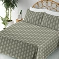 thumbnail image 3 of Ambesonne Vintage Fitted & Flat Sheet with Sham 3 Pcs Set, Spring Flowers Meadow Print, Twin, Green Brown and Off White, 3 of 5