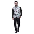 thumbnail image 4 of Atasi Veste Décontractée pour Hommes Imprimée Veste de Mariage Indienne Blazer Mandarin-Moyen, 4 of 6