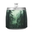 thumbnail image 7 of Yayeee Ashtray with Lid for Cigarette Smokeless Stainless Steel Home Ash Holder, Green Forest, 7 of 7
