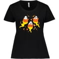 thumbnail image 3 of Inktastic Candy Corn Ghosts for Halloween Women's Plus Size T-Shirt, 3 of 5