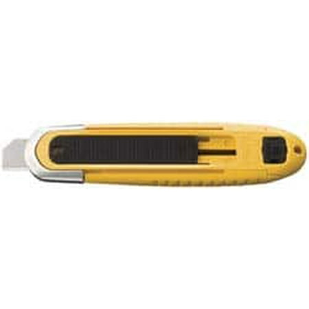 

Olfa 2-1/8 Blade Retractable Blade Safety Cutter ABS Handle 5-7/8 OAL Yellow/Silver/Black
